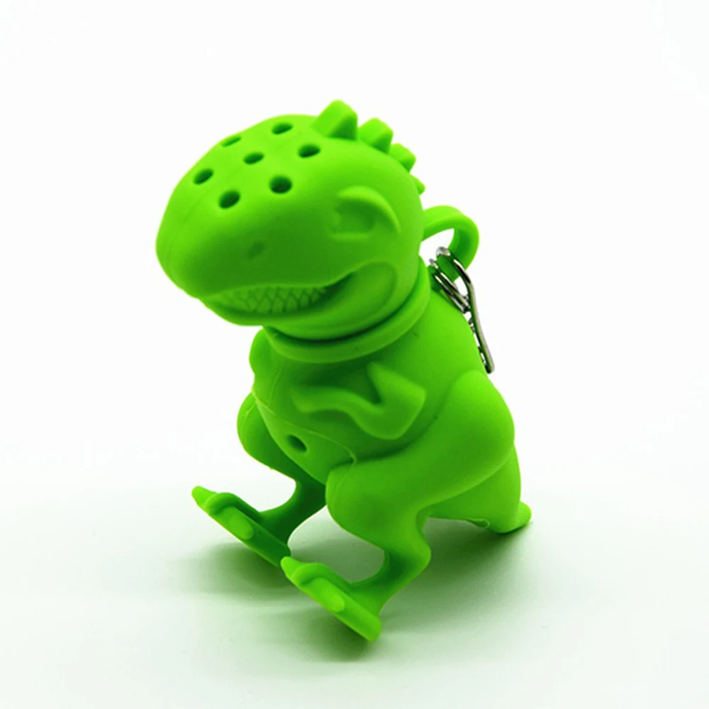 New Creative Popular Silicone Dinosaur Tea Infuser Herbal Filter Diffuser Loose Leaf Strainer Kitchen Tea Bag Holder Accessories