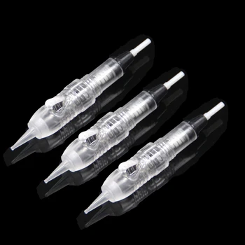 

50PCS Screw cartridge tattoo needles 1RL/3RL/5RL/3F/5F/7F sterilized eyebrow tattoo makeup machine micro needling for electric auto permanent makeup machine needles