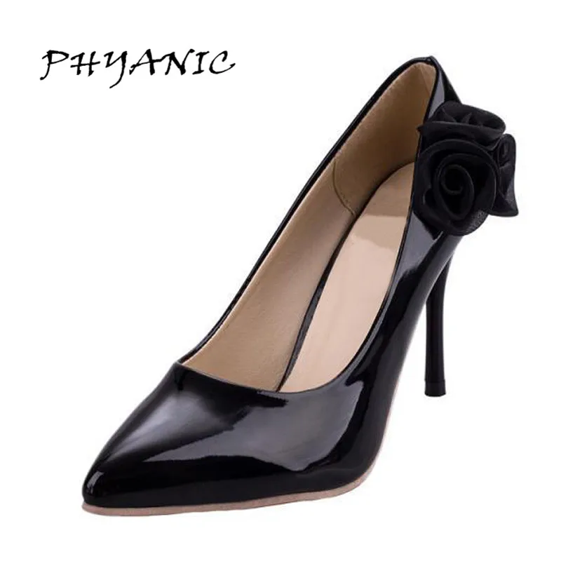 

PHYANIC Sweet pointed toe velvet high-heeled single shoes Wine red solid color in single shoes low-heeled female wedding shoes