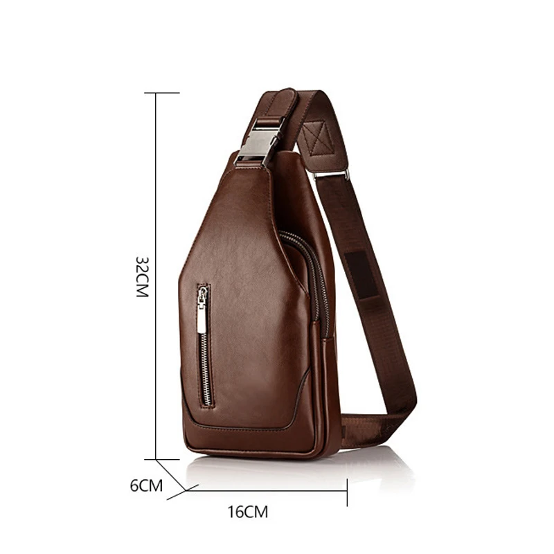 Мужская Дизайнерская маленькая нагрудная сумка-мессенджер из искусственной кожи, мужская и женская сумка-мессенджер, модная дорожная сумка через плечо, зарядка через USB