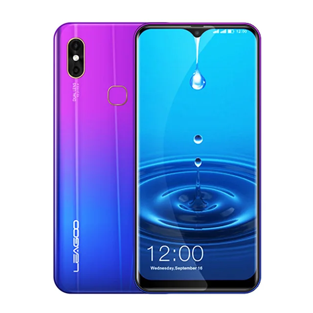 LEAGOO Android 9,0 19:9 6," FHD Смартфон 4 Гб ОЗУ 32 Гб ПЗУ MT6761 Четырехъядерный 4G водонепроницаемый OTG Мобильный телефон PK Y8 - Цвет: Синий