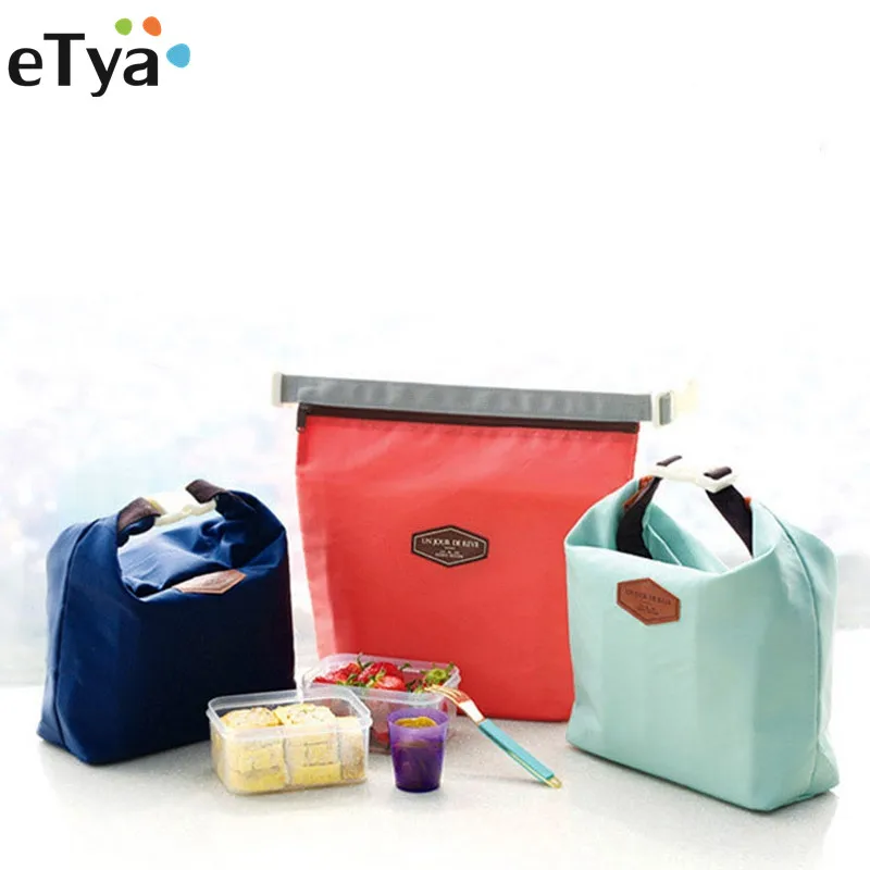 

eTya Women Lunch Bag Fresh Keeping Cooler Bag Fruit Seafood Steak Hot Cold Thermal Insulation Bag Ice Pack Picnic Food bag