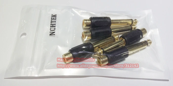 NCHTEK RCA мама к 1/4 &quot6 35 мм папа моно аудио адаптеры разъемы 50 шт. бесплатная доставка