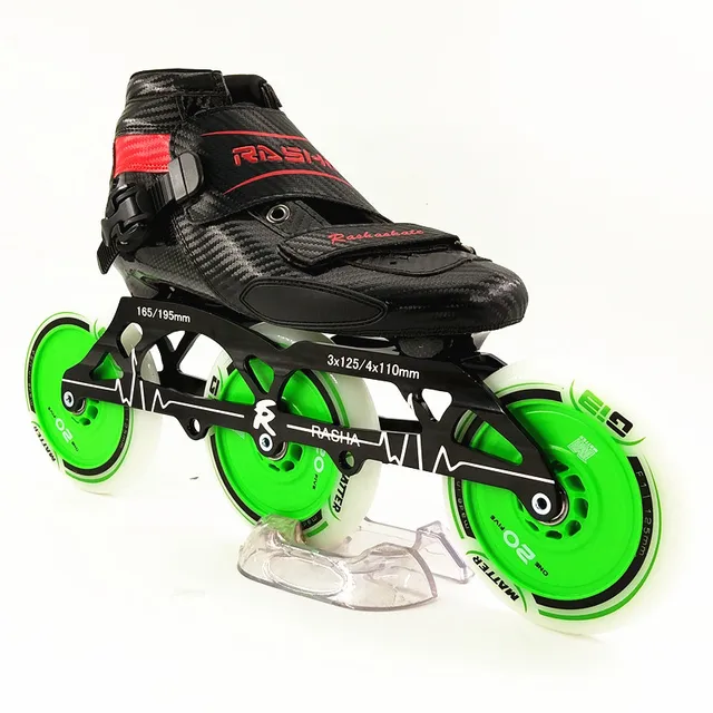 RASHA skate inline speed roller skates newest carbon boots 3 wheels