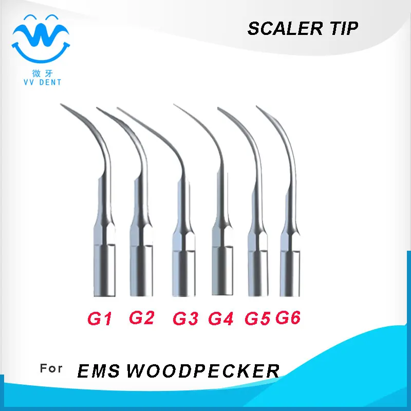 G1 G2 G3 G4 G5 G6 наконечники для стоматологического скалера совместимые с WOODPECKER EMS SCEHEINE