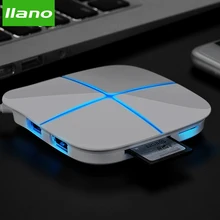 Llano 8 в 1 usb-хаб сплиттер Мощность видео SD/устройство для считывания с tf-карт usb-хаб для MacBook Pro концентратор 6-Порты и разъёмы USB 2,0 Hub конвертер