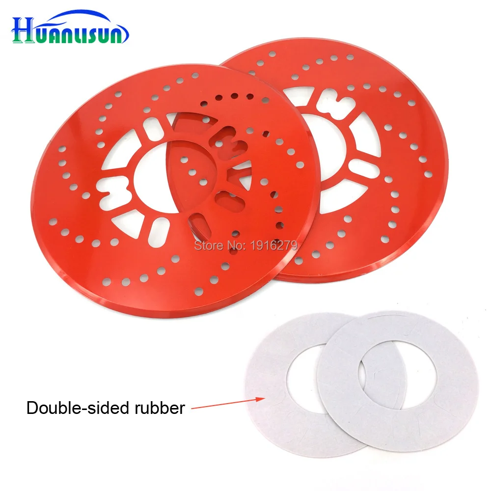 2pcs Car Universal 25cm Thicken Aluminum Disc Brake Rotor Racing Covers Drum Decorative
