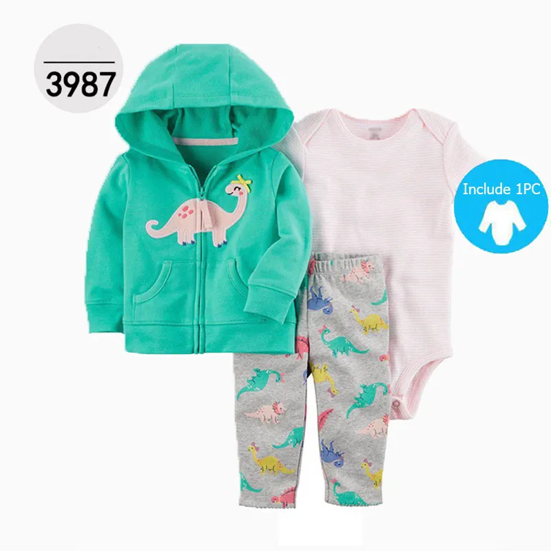 Cotton Baby Set Fashion 6-24M Toddler Boy Girl Spring Autumn Outfit Coat+PP Pants+Bodysuit 3PCs Sets New Baby Cartoon Clothes (11)