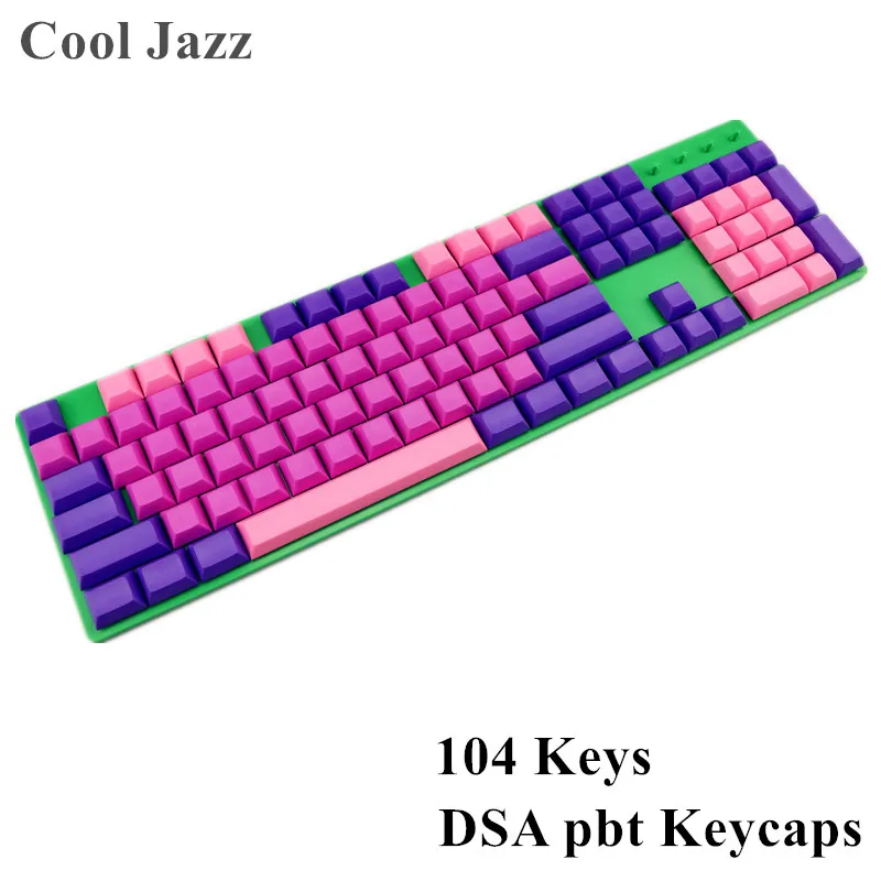 Крутые джазовые DSA профили пустые клавишные 108 клавиши толстые pbt для механической игровой клавиатуры MX переключатели - Цвет: Pink purple