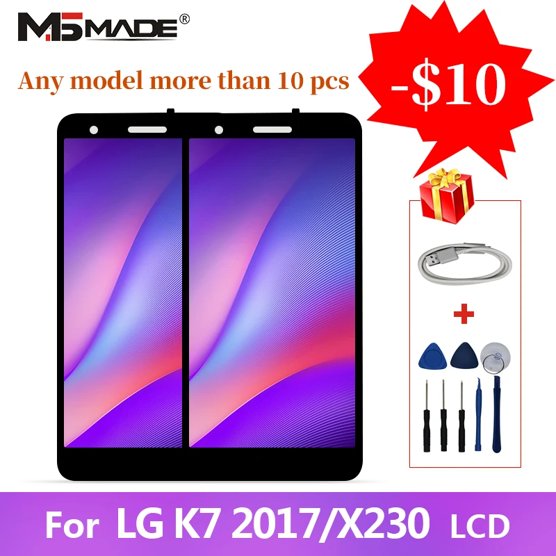 

Original LCDs For LG K7 2017 X230 LCD Touch Screen Digitizer Display Replacement Parts For X230I X230K With Frame 100% Tested