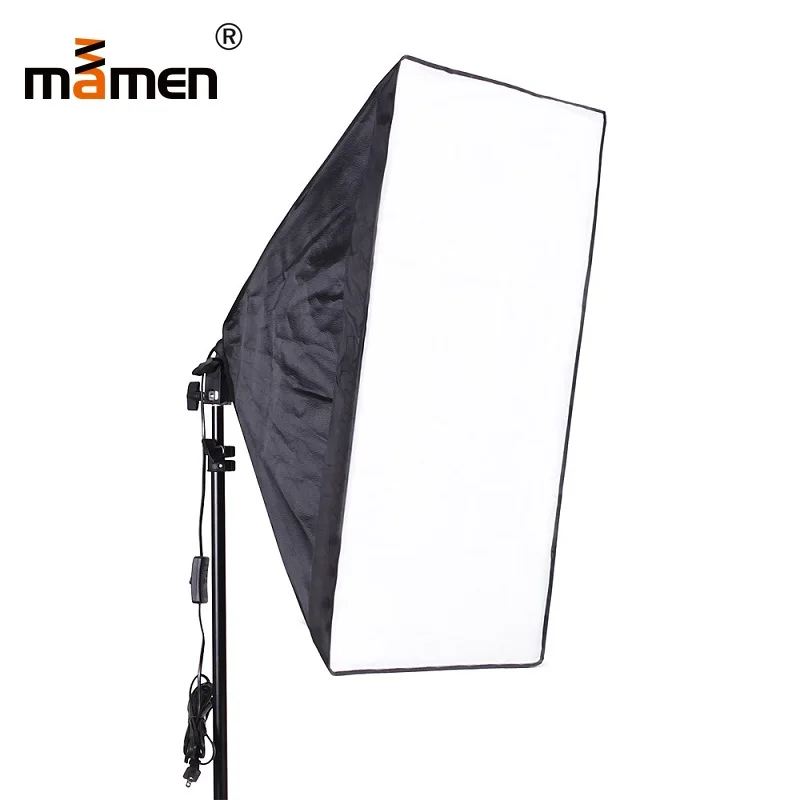 

Mamen Soft Box 50*70cm Softbox Portable Photo Studio Kit Camera Photography Light Tripod Monopod With E27 Lamp Head Photo Box