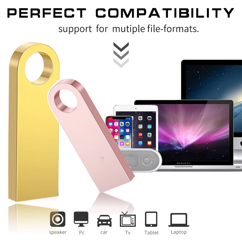Металлический флэш диск USB 2 0 32 GB 16 128 64 8 Флэшка высокоскоростная ручка накопитель