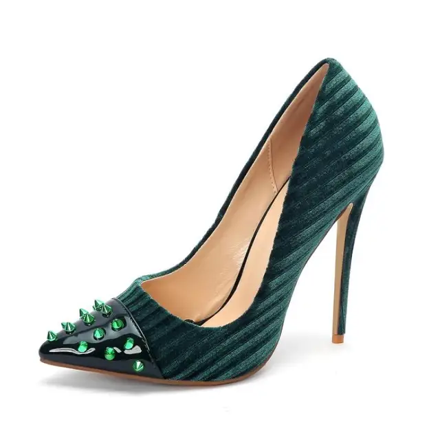 velvet wedding heels