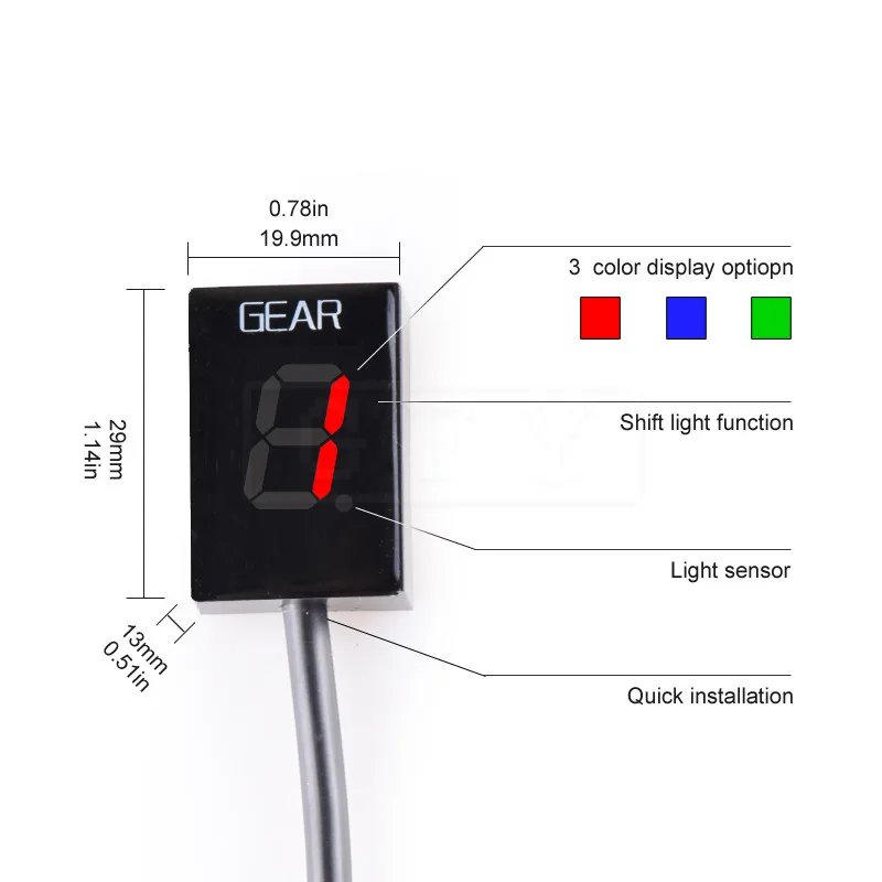 para Suzuki Boulevard Indicador de Moto Medidor de Velocidade C109t M109r M109r2 Led Eletrônica 1-6 Nível Engrenagem Digital C50 M50 C90 M90 C109r 2 Para Suzuki Boulevard C50 M50 C90 M90