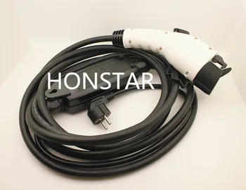 

J1772 EVSE input ev white plug Duosida level 2 Charger 16A Type 1 L-schuko cable for electric car Charging mode2