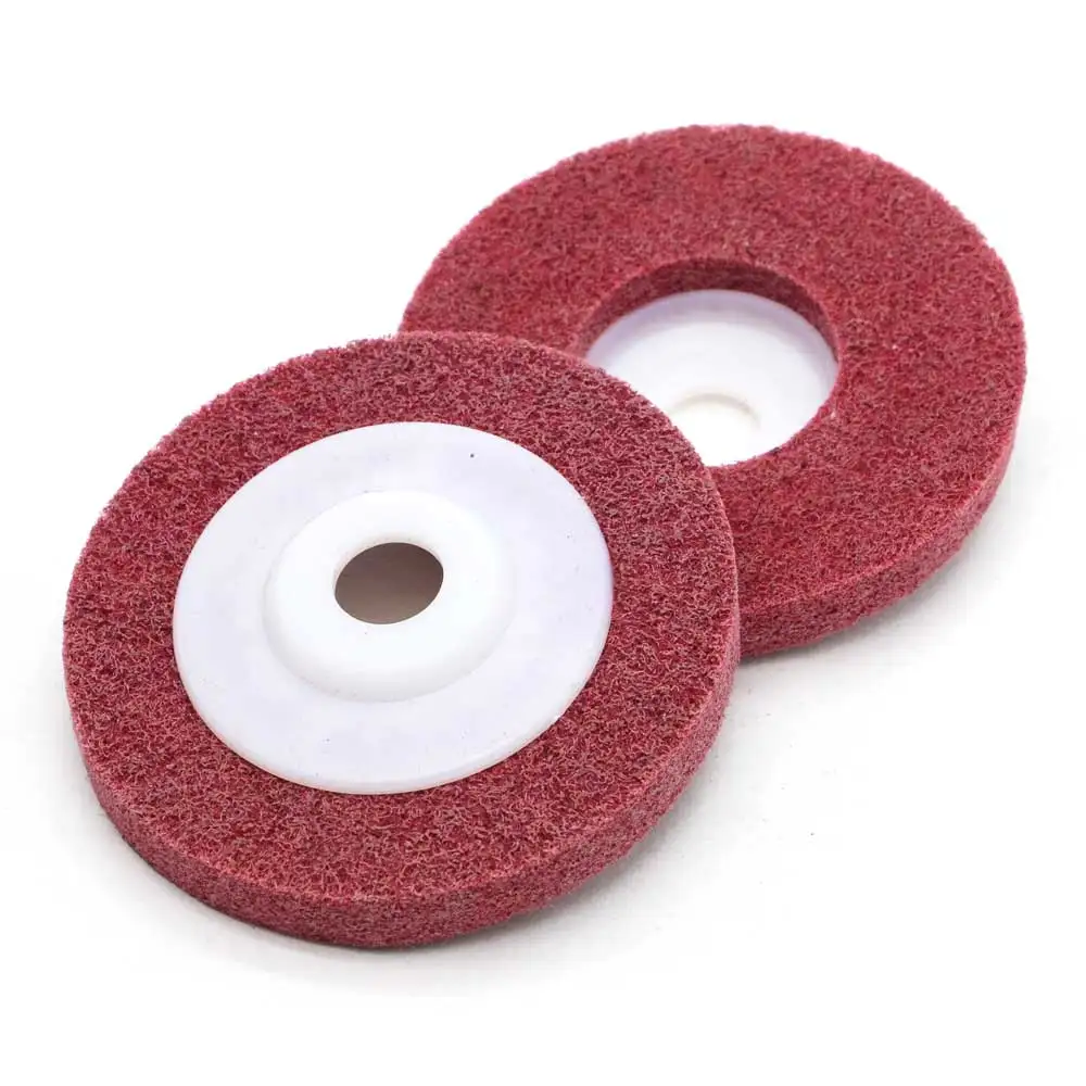 10pcs non woven polishing wheels black color diameter 100mm hole 16mm YL15019