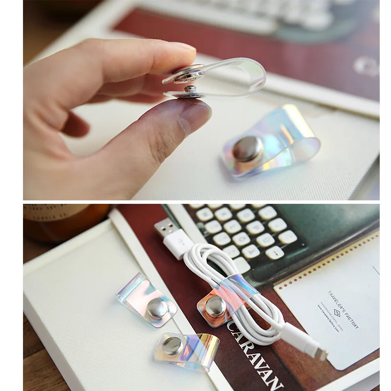 Cable Organizer ABS Earphone Cable Winder for Earphones USB Cable Management AUX Line Clip Wire Holder Organizer Cable Protector