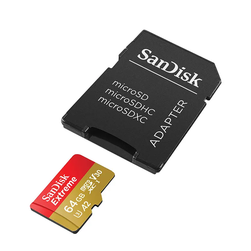 Двойной Флеш-накопитель SanDisk Extreme карты памяти 128 Гб 64 GB MicroSD карты 256 ГБ TF флеш-карта памяти на 32 Гб U3 Class10 SDHC/SDXC A1/A2 V30 4 K Full HD 160 МБ/с