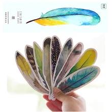 30 листов/коробка Креативный дизайн красочные перо закладки для книг маркеры бумага для летающих фонариков Закладка аксессуары для офиса marcador