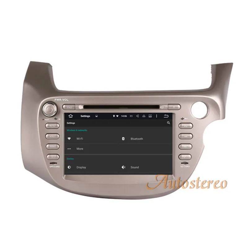 Excellent Car CD DVD player Android 7.1 16GB 2GB Car GPS navigation for Honda Fit RHD 2007-2013 radio mirror link mp3 video player Golden 11