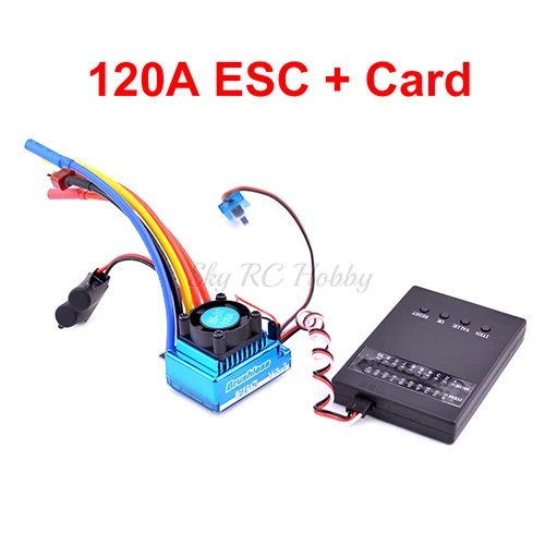 45A 60A 80A 120A бесщеточный ESC электрический регулятор скорости пыленепроницаемый/3650 3900kv 4300kv бесщеточный двигатель для 1:10 1/10 RC автомобилей - Цвет: 120A ESC and Card