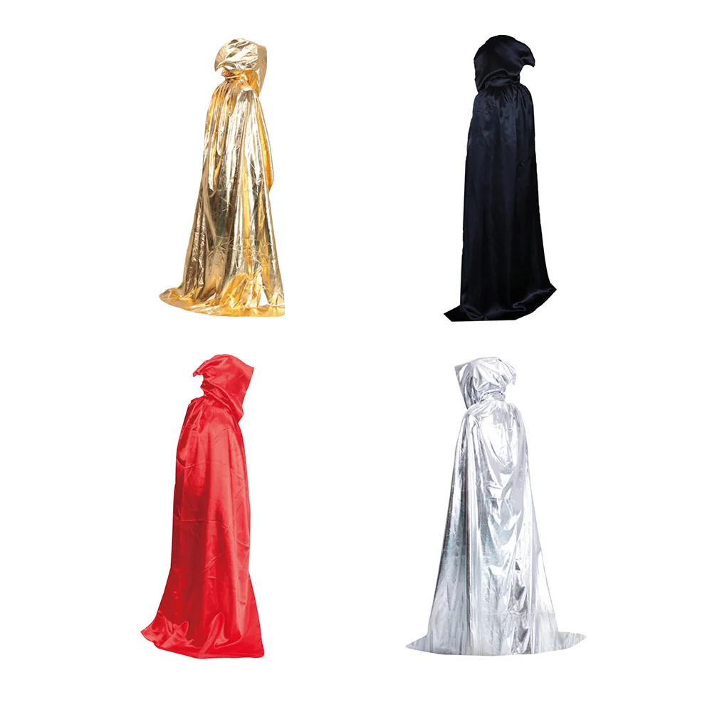 

1pc 4 sizes Halloween Adult Magic Wizard Witch Hooded Cloak Floor-length Costume Masquerade Festival Party Products Supplies