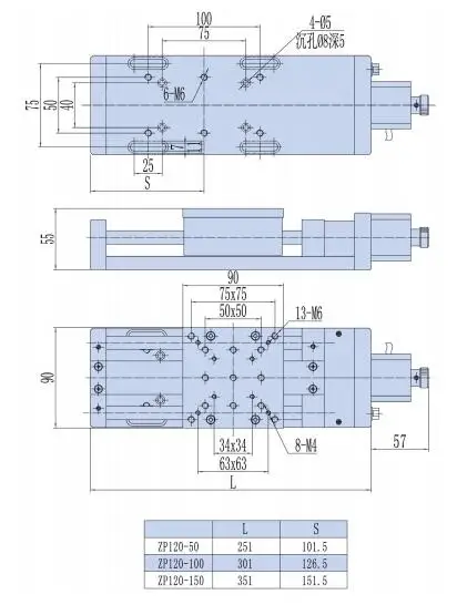 ZP120-50 оси x моторизованный линейной стадии, оптический раздвижной стол, моторизованный смещение станции, линейный на платформе