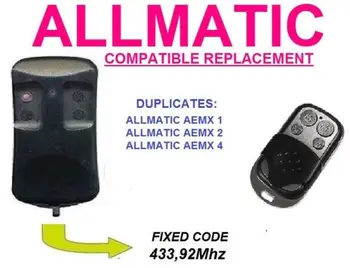 

ALLMATIC AEMX1,AEMX2, AEMX4, Universal remote control replacement clone duplicator Fixed code 433.92MHz