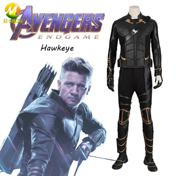Avengers Endgame Clinton Barton Hawkeye Cosplay Costume Hawkeye PU Leather Costume Halloween Party For Men Free Shipping