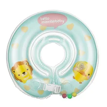 Baby Neck Float Swimming Newborn Baby Swimming Neck Ring with Pump Gift Mattress Cartoon Pool Swim ring for 0-24month Baby