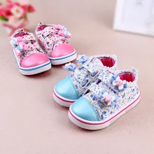 Bébé chaussures pour les filles Sneaker chaussures printemps Casual bébés filles chaussures de toile à lacets princesse filles 0 – 1 anos respirant chaussures