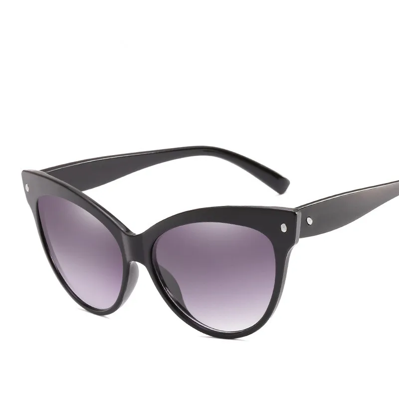 Солнцезащитные очки женские кошачий глаз Роскошные брендовые дизайнерские Винтажные Солнцезащитные очки Ретро маленькие черные женские кошачьи очки UV400