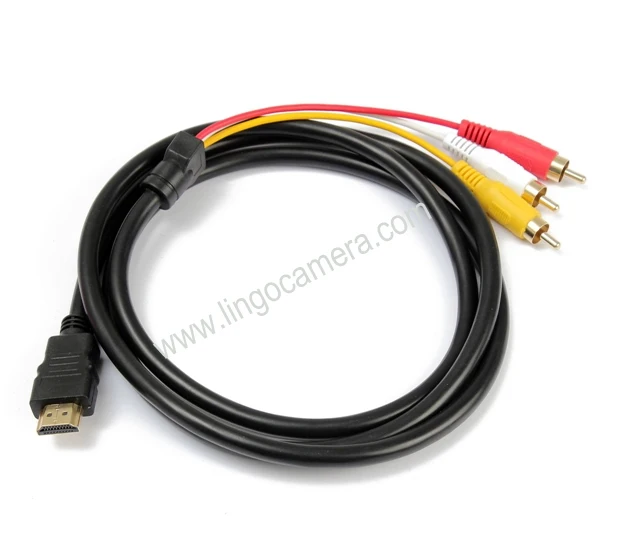 1080P 5 футов 1 м HD мультимедийный интерфейс папа до 3 RCA кабель видео аудио HDTV VGA AV