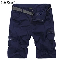 LetsKeep Для мужчин s летние армейские Шорты Cargo водостойкий, быстро сохнущий мужские шорты эластичной талией повседневные шорты ремень, A206