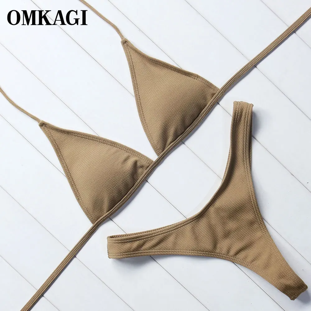 Comprar OMKAGI Micro Bikini 2018 Maillot De Bain Femme Biquinis Push Up Sexy Bikini conjunto traje De baño De las mujeres traje De baño