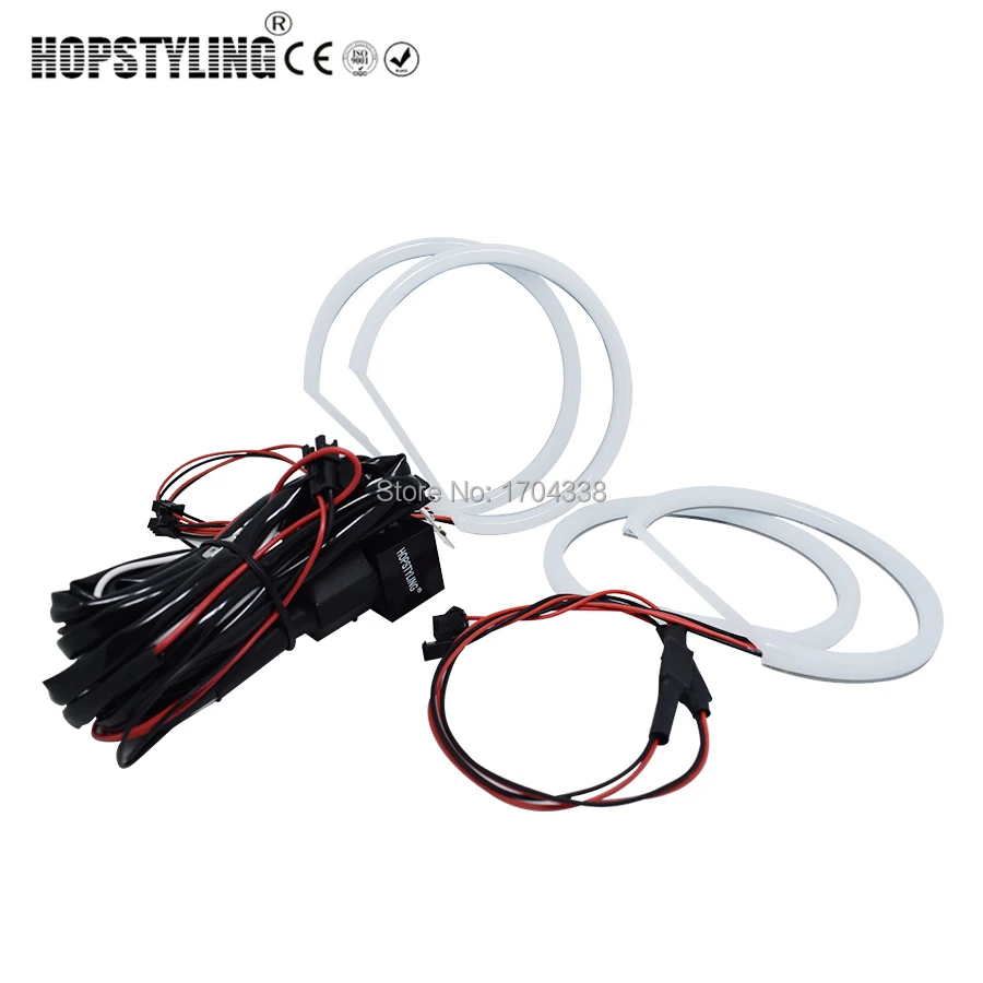 Hopstyling SMD СВЕТОДИОДНЫЙ ангельские глазки 4x131 мм светодиодный для BMW angel Eye Halo хлопковый светильник светодиодный SMD E36 E38 E39 E46 Проектор автомобильный-Стайлинг