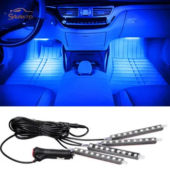 

For Lada kalina niva largus vaz samara 2110 4x4 granta vesta priora Car Interior Floor Foot Decoration LED Atmosphere Light Lamp