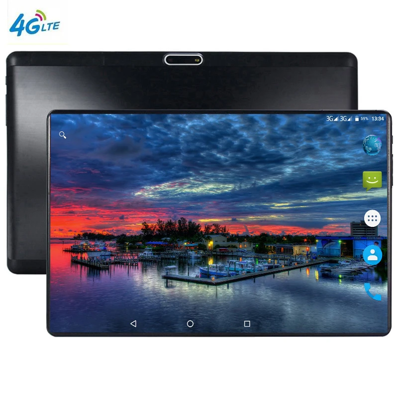 XD زائد الروبوت 4G LTE 10.1 اللوحي شاشة mutlti اللمس الروبوت 9.0 الثماني النواة Ram 6 GB ROM 64 GB كاميرا 8MP واي فاي 10 بوصة اللوحي