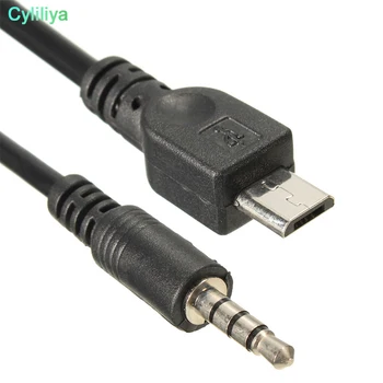 

100pcs Micro USB Male to Stereo 3.5mm Male Car AUX Out Cable 40cm