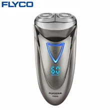 FLYCO профессиональный Электробритвы для Мужчин Водонепроницаемый Аккумуляторная Бритва СВЕТОДИОДНЫЙ Дисплей Питания 1 Часовая Быстрая Зарядка 220 В FS858