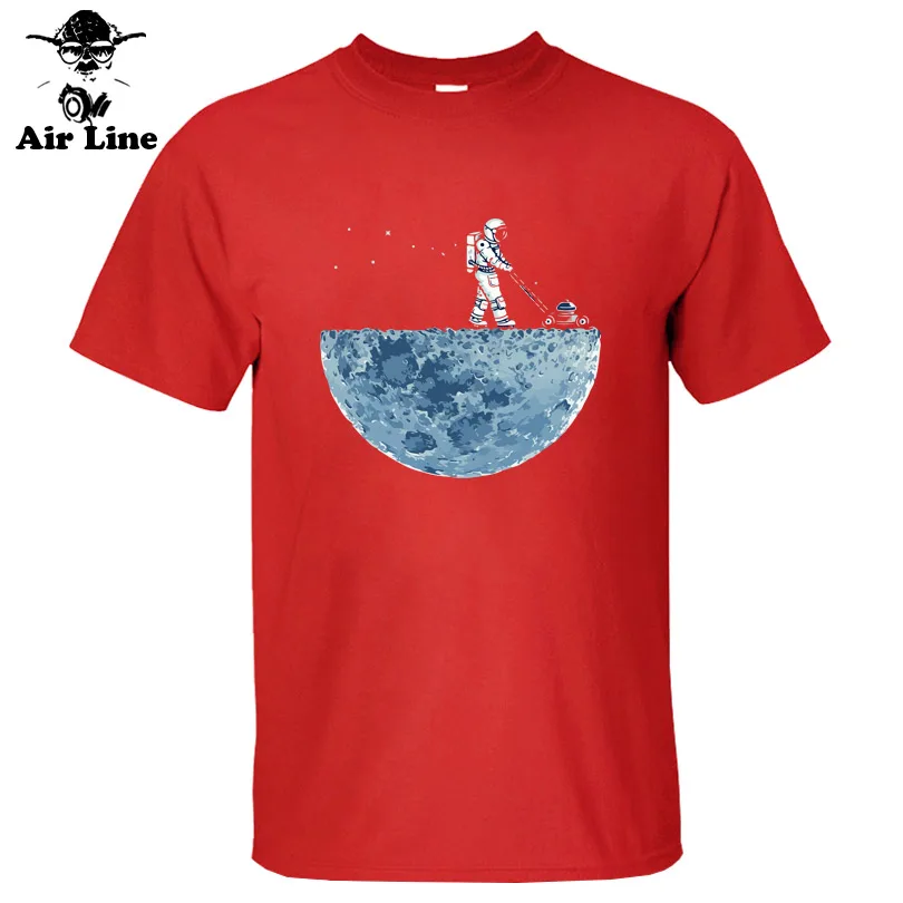 Air Line, футболка с коротким рукавом, Мужская брендовая одежда, с рисунком космонавта, Повседневная футболка, мужская, высокое качество, хлопок