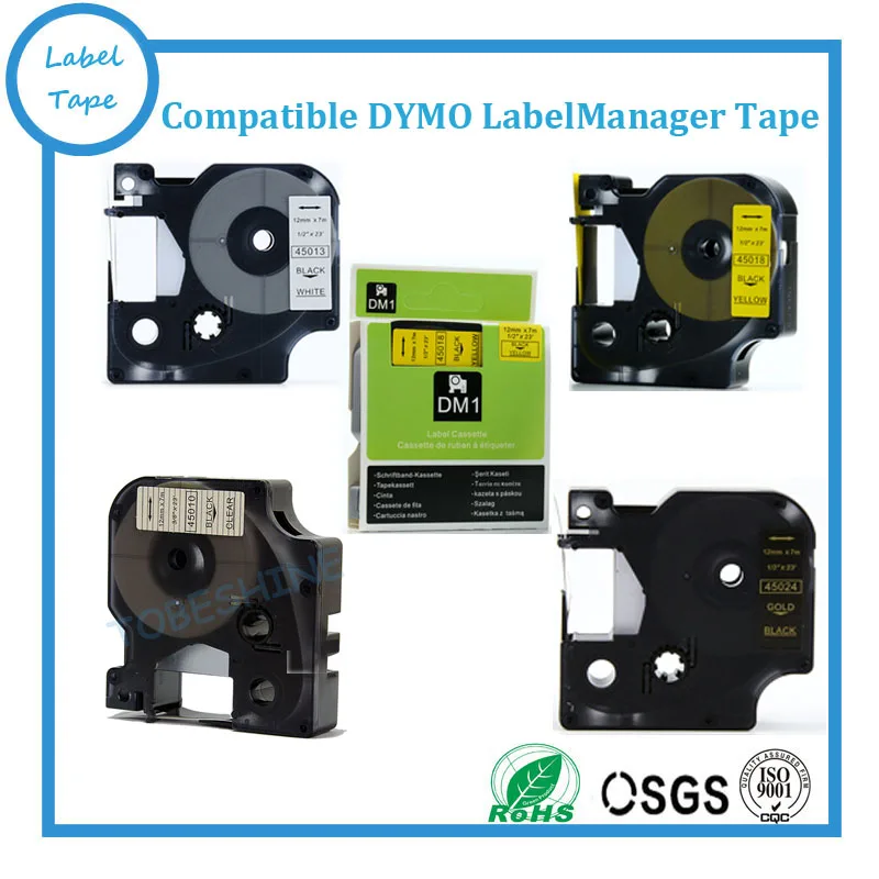 4PK лента DYMO D1 смешанные цвета на выбор 45010 45013 45018 45023 черный