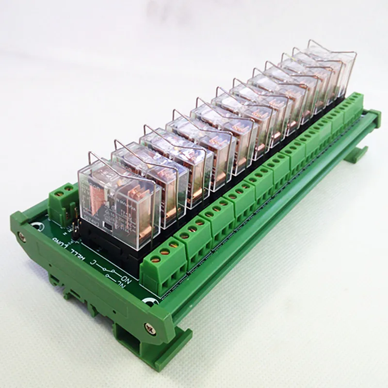 DIN рейка 12 SPDT 16A Модуль интерфейса реле мощности OMRON G2R 1 E DC24V реле.|power relay|omron g2r-1-erelay