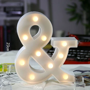 

creative 0.6W 22CM 3D 26 White Letter LED Sign Marquise Light Wedding Decoration Birthday Party lamp plastic led confession