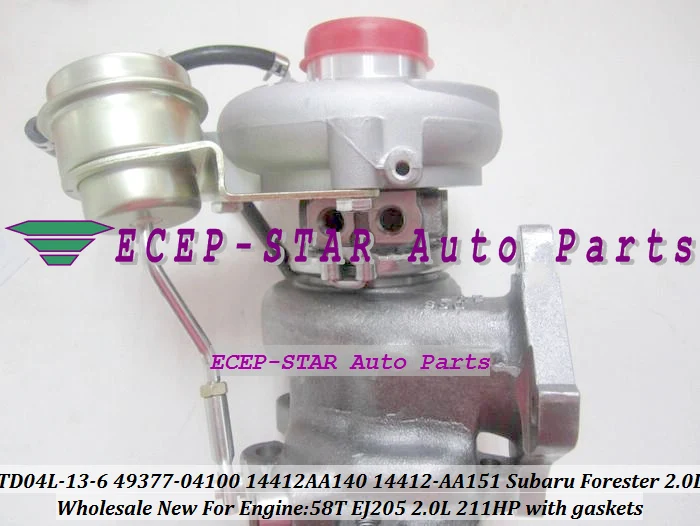 TD04L-13-6 49377-04100 14412AA140 14412-AA140 14412-AA151 Turbo Turbocharger for Subar Forester 58T EJ205 2.0L 211HP (5)