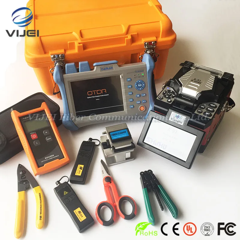 

X97 Optical Fiber Fusion Splicer + VFL+Optical Power Meter + Optical Laser Source + Kevlar Scissors + KING96 OTDR 120KM