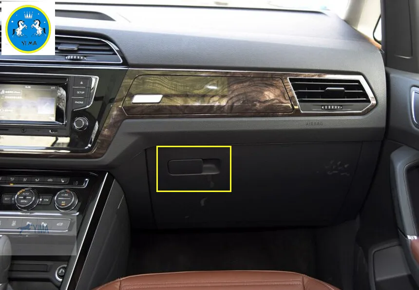 

Lapetus Matte Interior Refit Kit Fit For VW Volkswagen Touran 2016 - 2019 The co-pilot Glove Box Switch Decorative Cover Trim