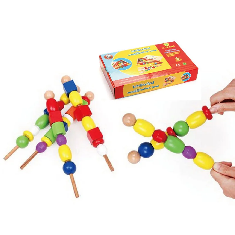 Brinquedo de Madeira Educativos para Crianças Montessori Grânulo Sequenciamento Conjunto Bloco Brinquedos Clássico Brinquedo Jogos 7 Montessori brinquedo de madeira grânulo sequenciamento conjunto