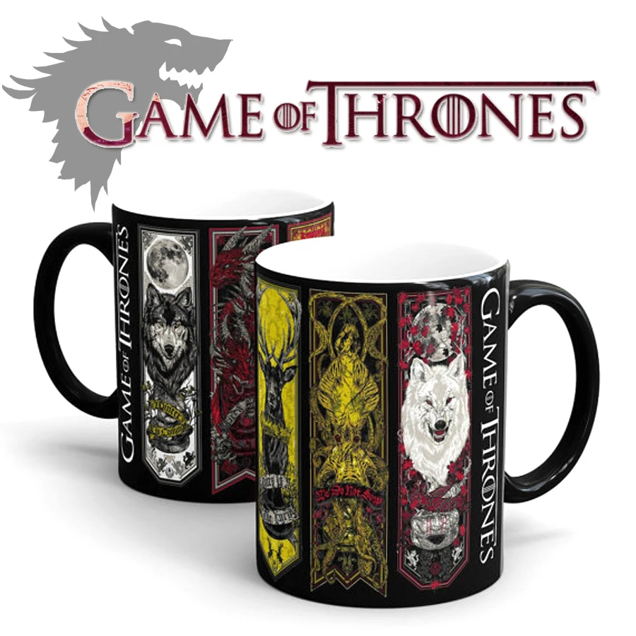 Drop shipping Game Of Thrones mugs Tribal totem mug color changing magic mugs cup Tea coffee