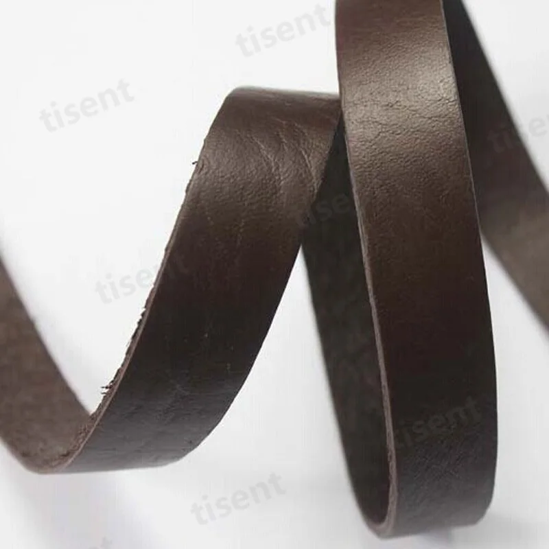 

AaaZee 1 Yard 15mmx2mm Flat Genuine Cow Hide Leather Strip Cord for DIY Bracelet Jewelry Making 1.5cm Wide Leather Band